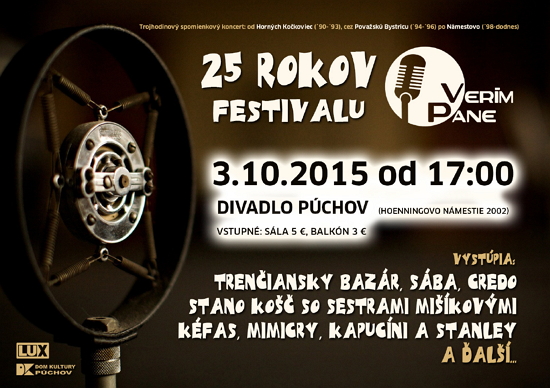25 rokov festivalu - Verím Pane